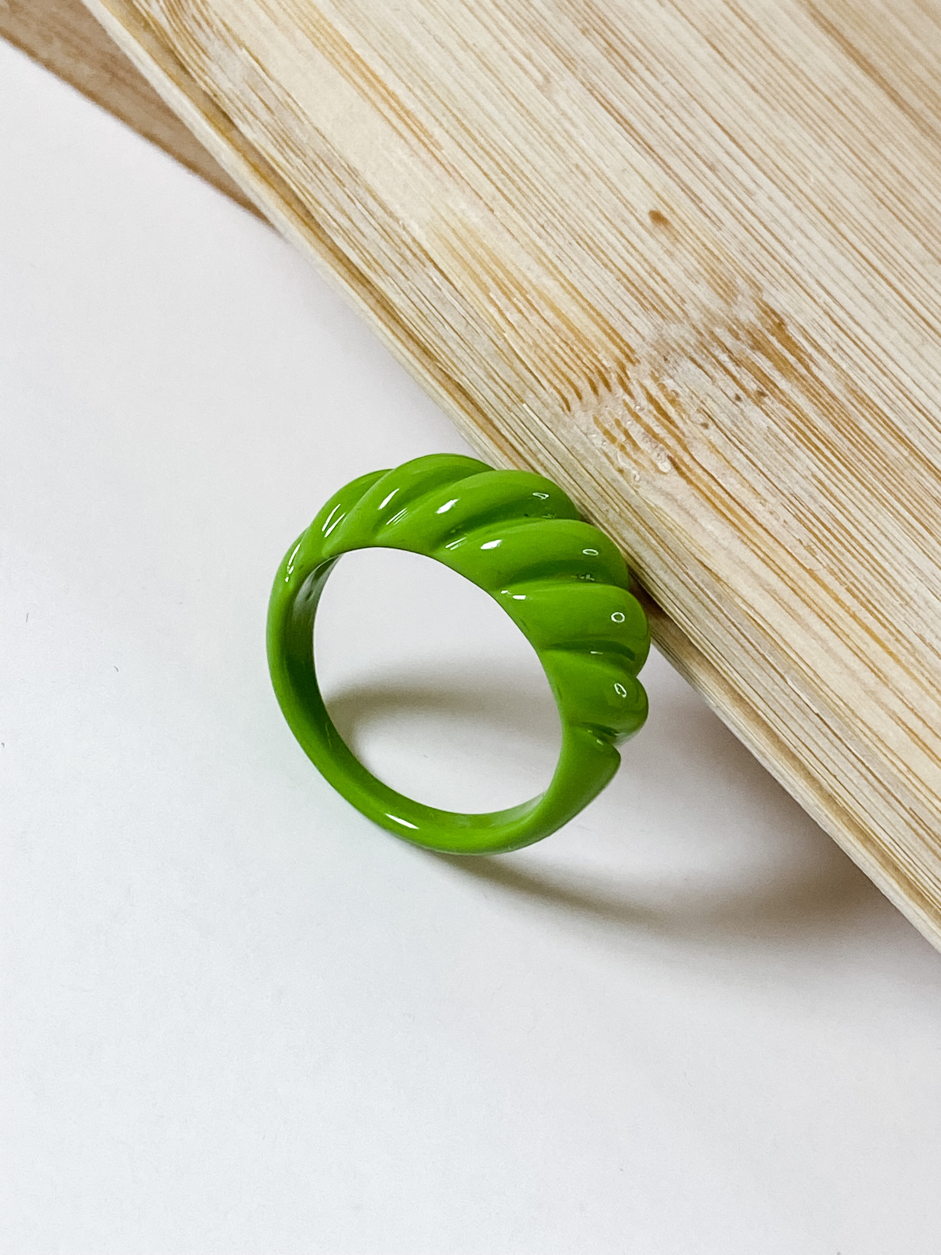 Green Spiral Ring