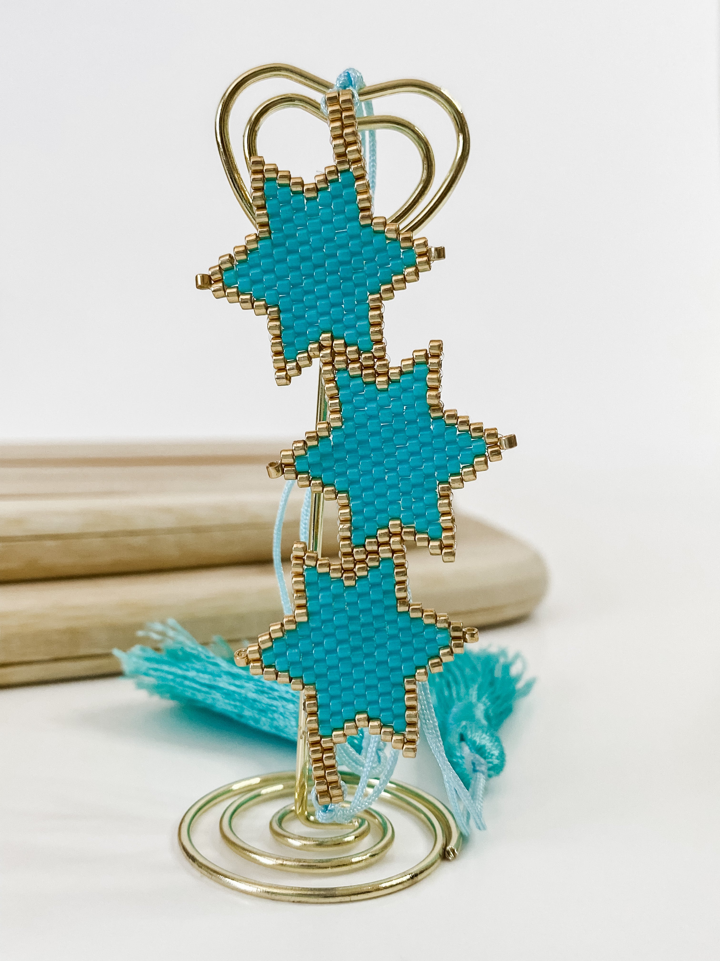 3 Star Teal Miyuki Bracelet