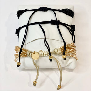 Black & Gold LOVE Bracelet Set